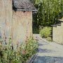 <I>En sortant de Giverny</I>, acrylique, 16"x20"
